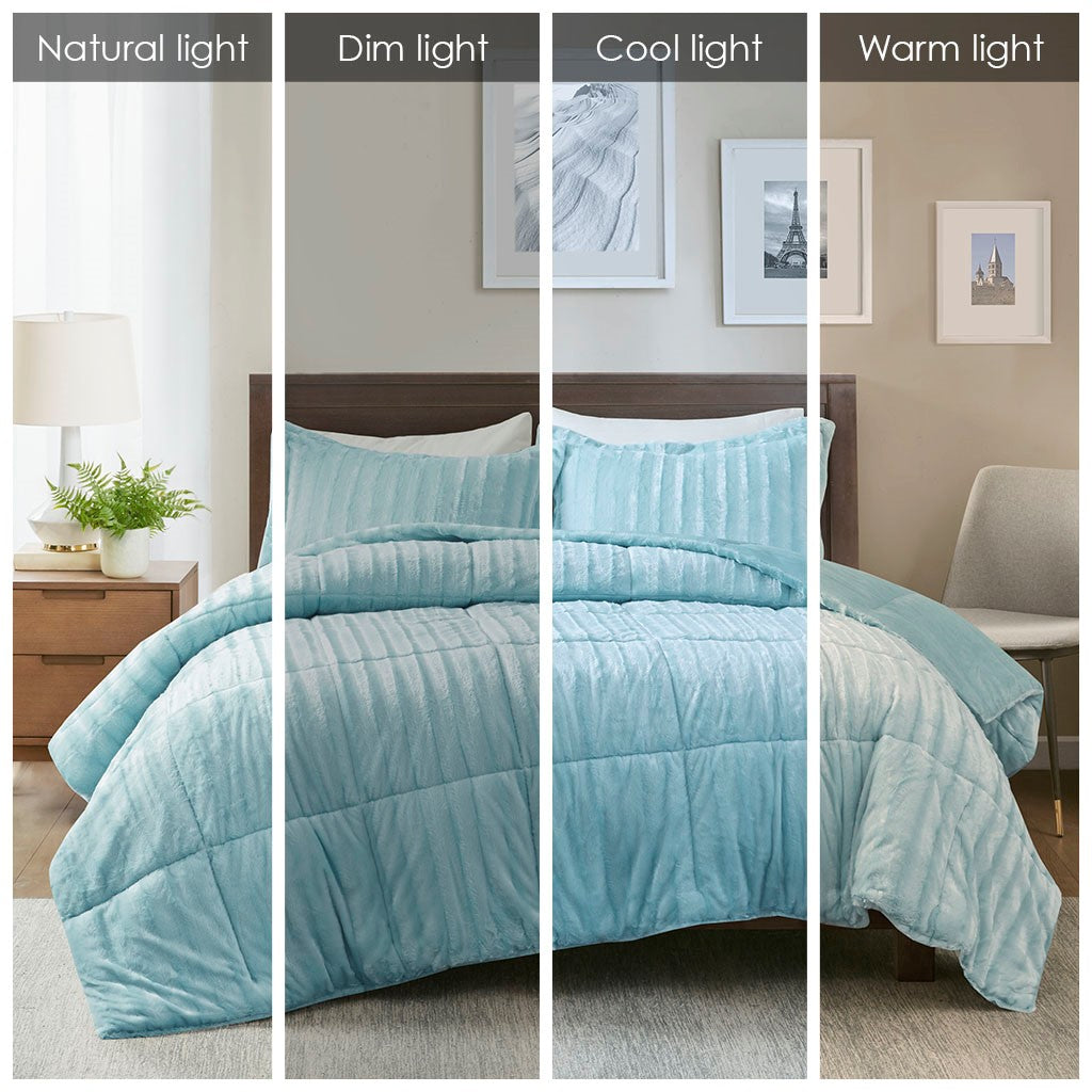 Duke Faux Fur Comforter Mini Set by Madison Park