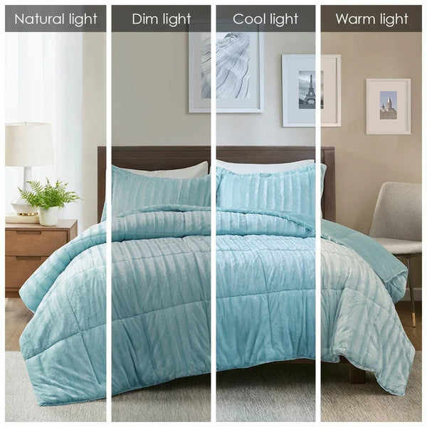 Duke Faux Fur Comforter Mini Set by Madison Park - Gifts for You 'n Me