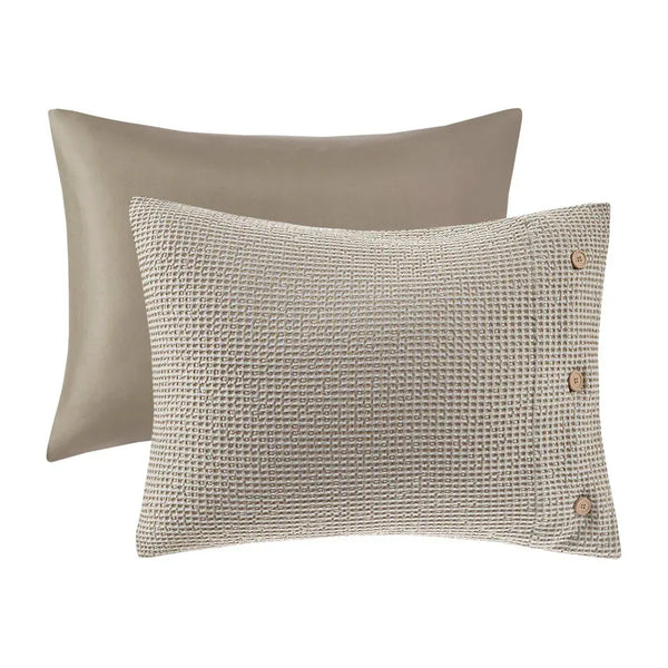 Mara 4 PC Cotton and Rayon from Bamboo Blend Waffle Weave Comforter Cover Set w/removable insert - Gifts for You 'n Me