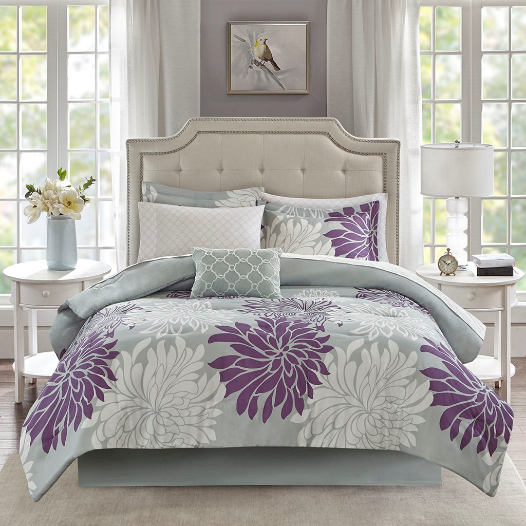 Maible Comforter Set with Cotton Bed Sheets by Madison Park Essentials