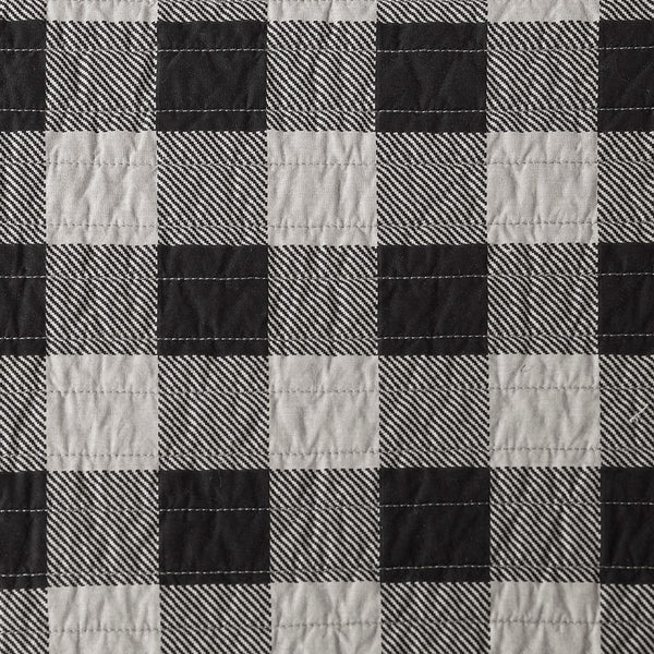 Check Oversized Quilt Mini Set - Gray