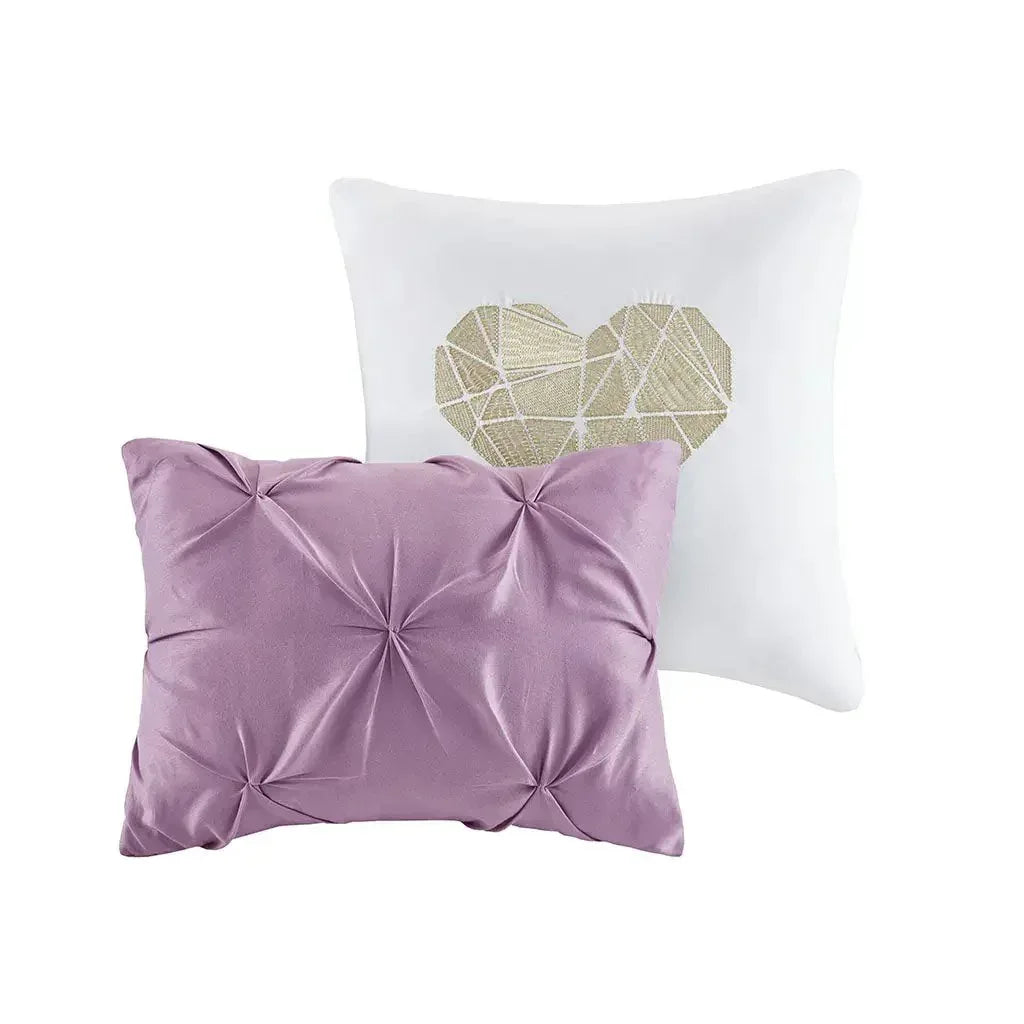 Abby Metallic Printed and Pintucked Comforter by Intelligent Design - Gifts for You 'n Me