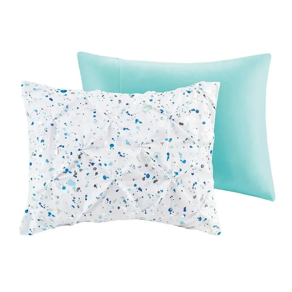 Abby Metallic Printed and Pintucked Comforter by Intelligent Design - Gifts for You 'n Me