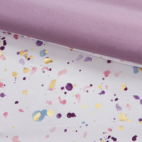 Abby Metallic Printed and Pintucked Comforter by Intelligent Design - Gifts for You 'n Me