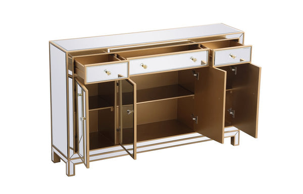 Reflexion Antique Gold 56-Inch Mirrored Sideboard