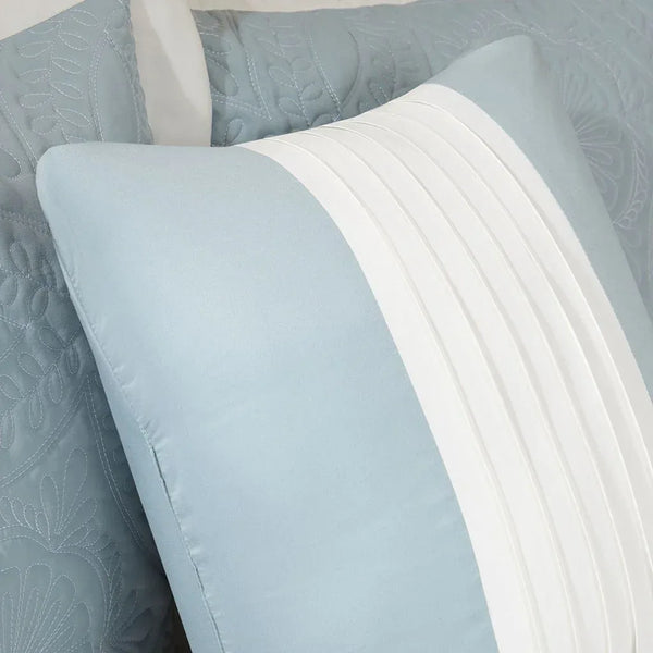 Ashbury 5 Piece Reversible Bedspread Set - Blue - Gifts for You 'n Me