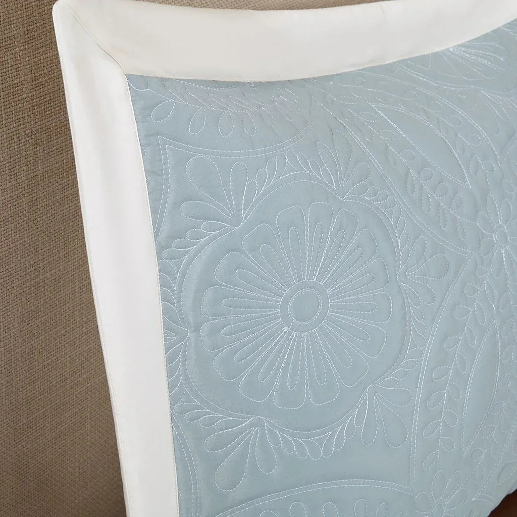 Ashbury 5 Piece Reversible Bedspread Set - Blue - Gifts for You 'n Me