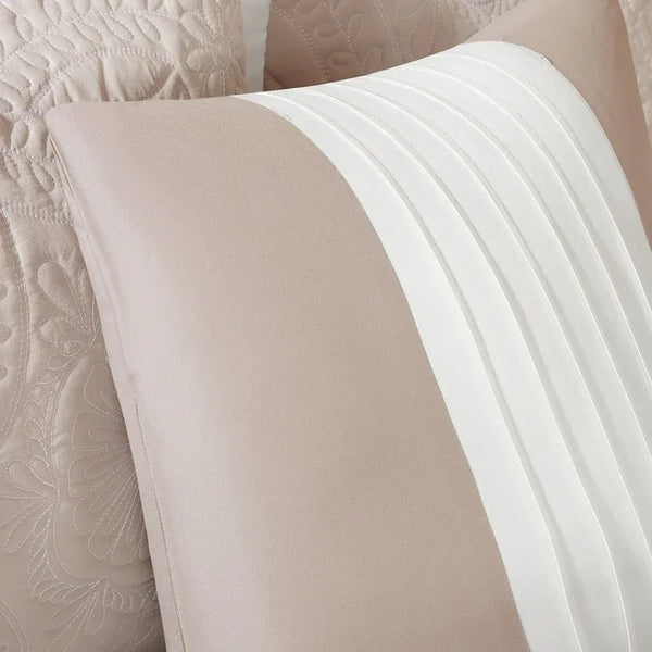 Ashbury 5 Piece Reversible Bedspread Set - Khaki - Gifts for You 'n Me