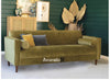 Velvet Sofa With Two Bolster Pillows By Kalalou