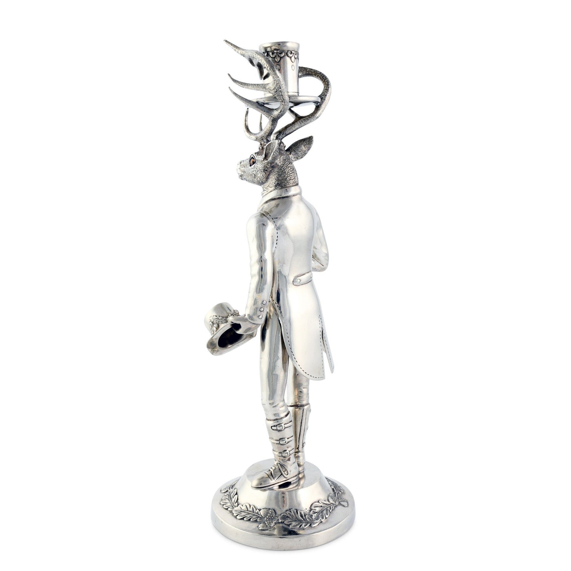 GENTLEMAN ELK TALL CANDLESTICK