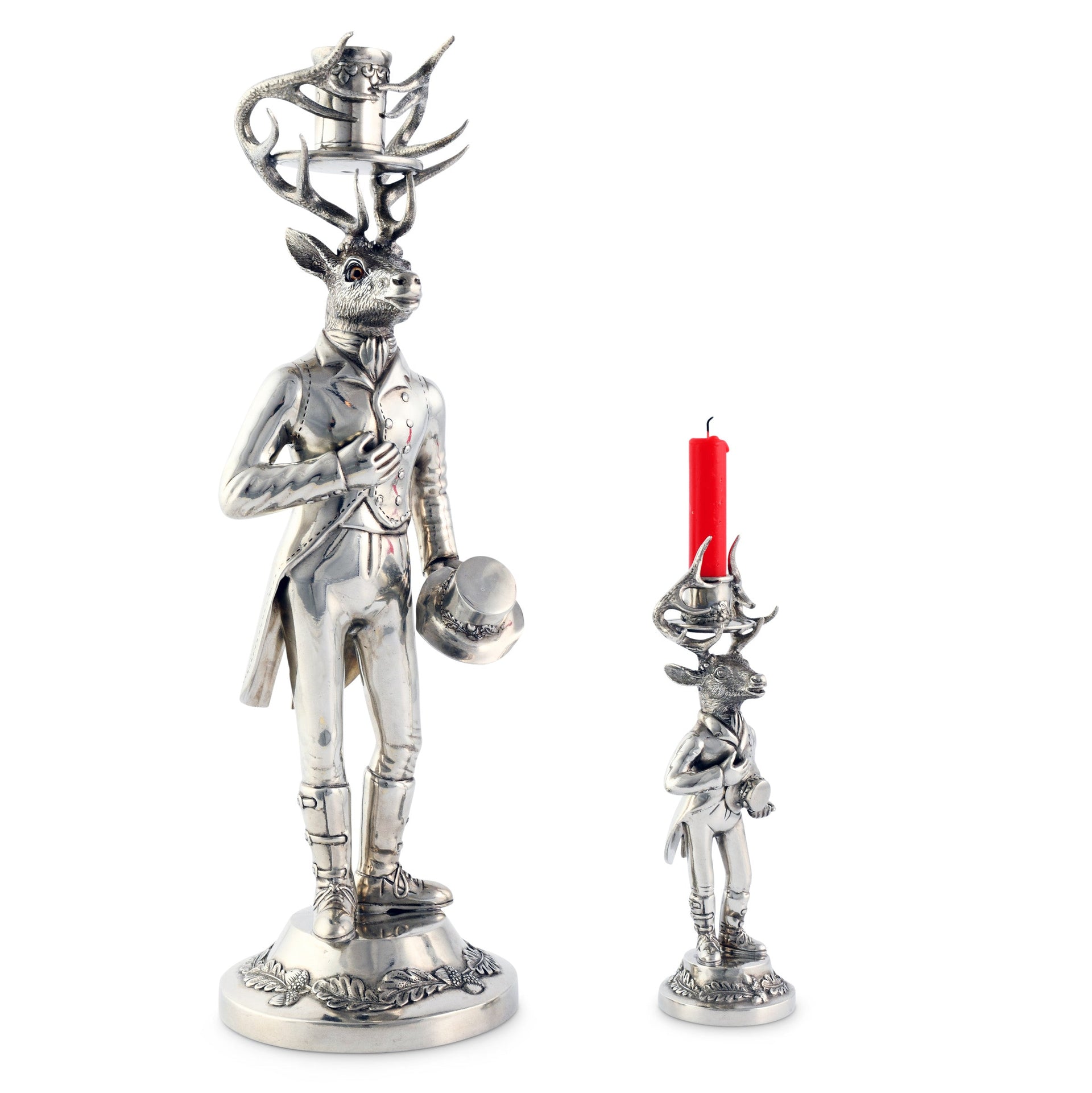GENTLEMAN ELK TALL CANDLESTICK
