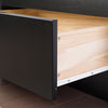 Prepac Manhattan Wooden King Bookcase Platform Storage Bed in Black