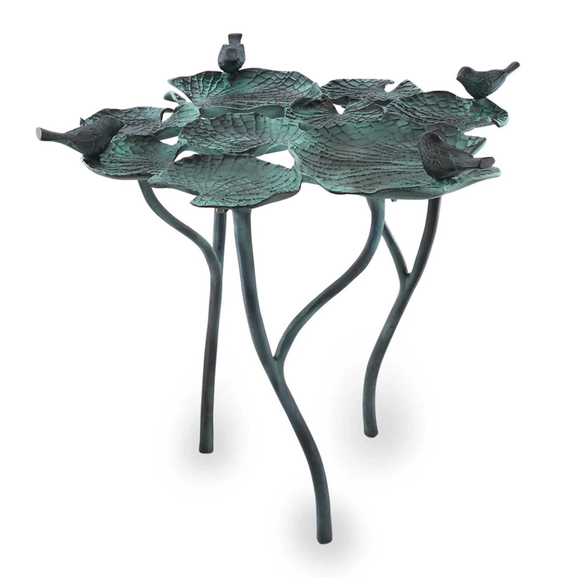 Bird Quartet on Leaves Birdfeeder/Birdbath - Gifts for You 'n Me