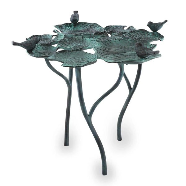 Bird Quartet on Leaves Birdfeeder/Birdbath - Gifts for You 'n Me