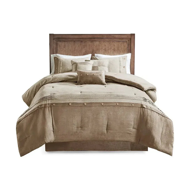 Boone 7 Piece Faux Suede Comforter Set by Madison Park - Gifts for You 'n Me
