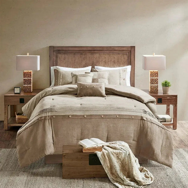 Boone 7 Piece Faux Suede Comforter Set by Madison Park - Gifts for You 'n Me