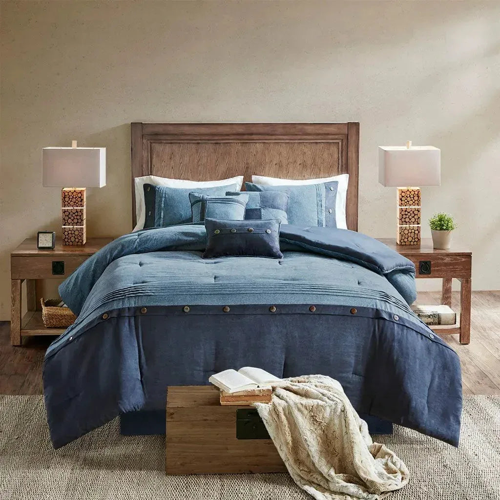 Boone 7 Piece Faux Suede Comforter Set by Madison Park - Gifts for You 'n Me