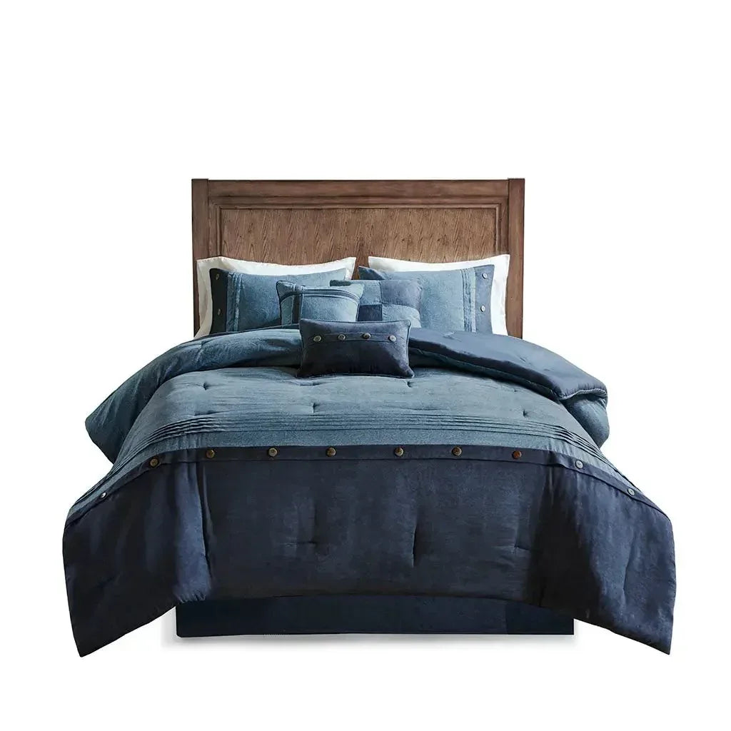 Boone 7 Piece Faux Suede Comforter Set by Madison Park - Gifts for You 'n Me