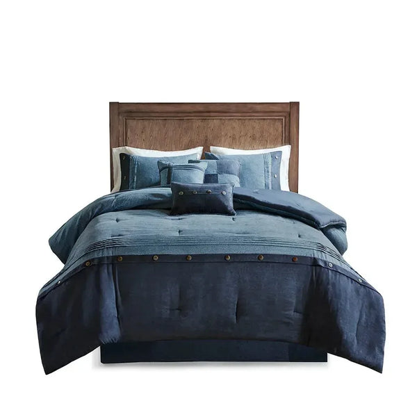Boone 7 Piece Faux Suede Comforter Set by Madison Park - Gifts for You 'n Me