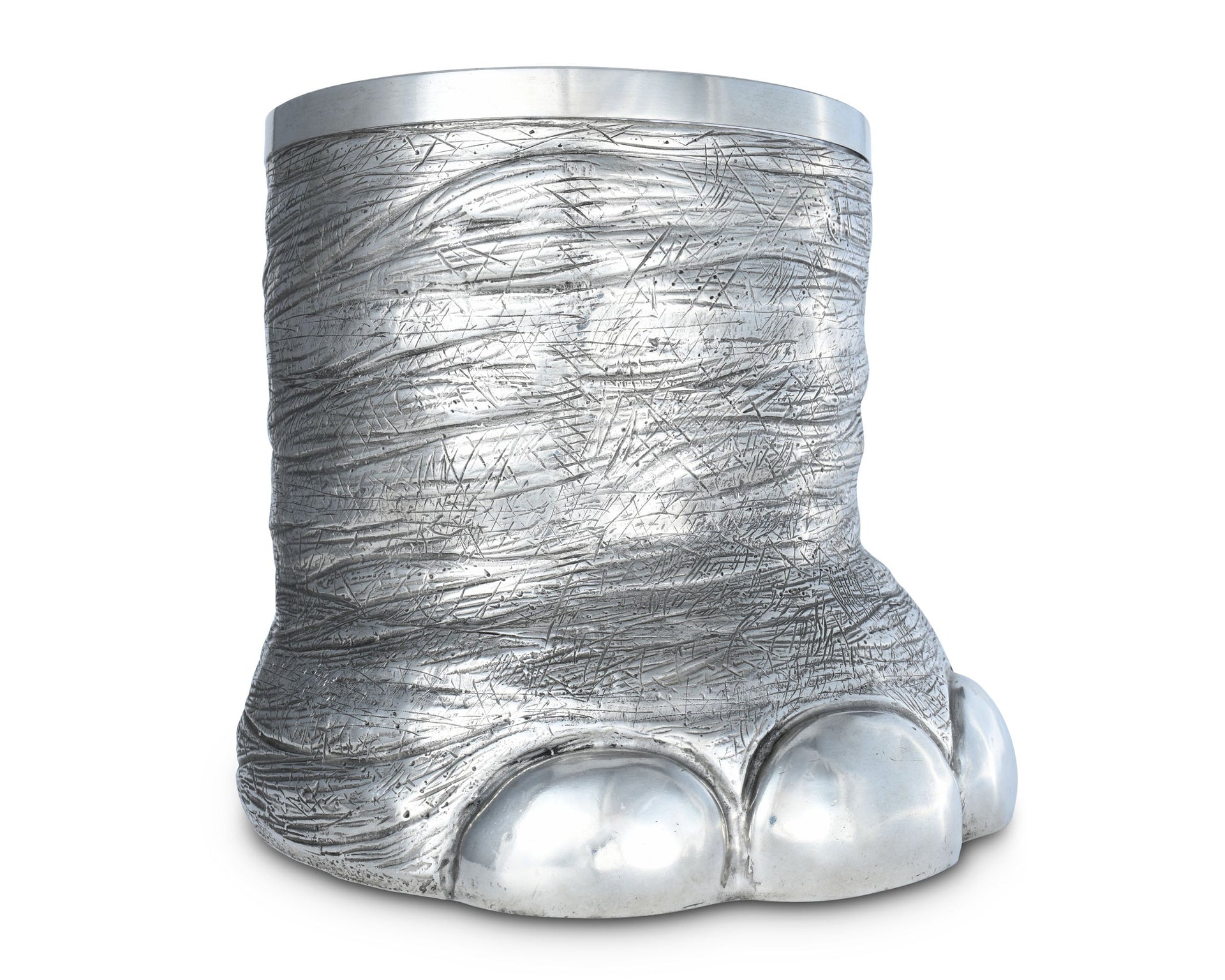 PEWTER ELEPHANT FOOT ICE BUCKET