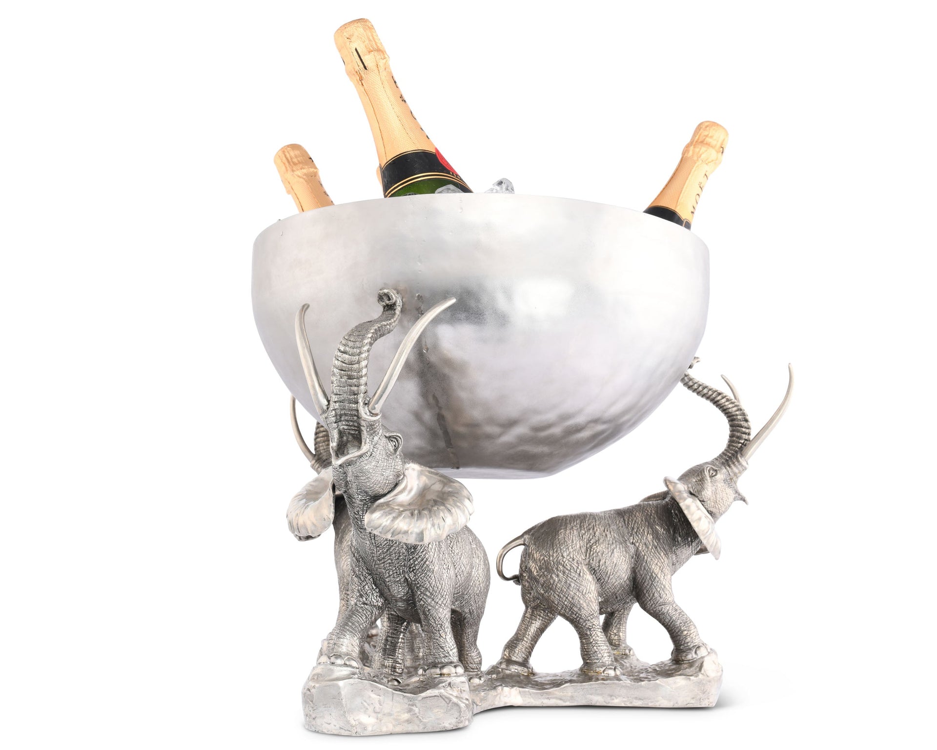 PEWTER ELEPHANT TRIO ICE / PUNCH TUB STAINLESS