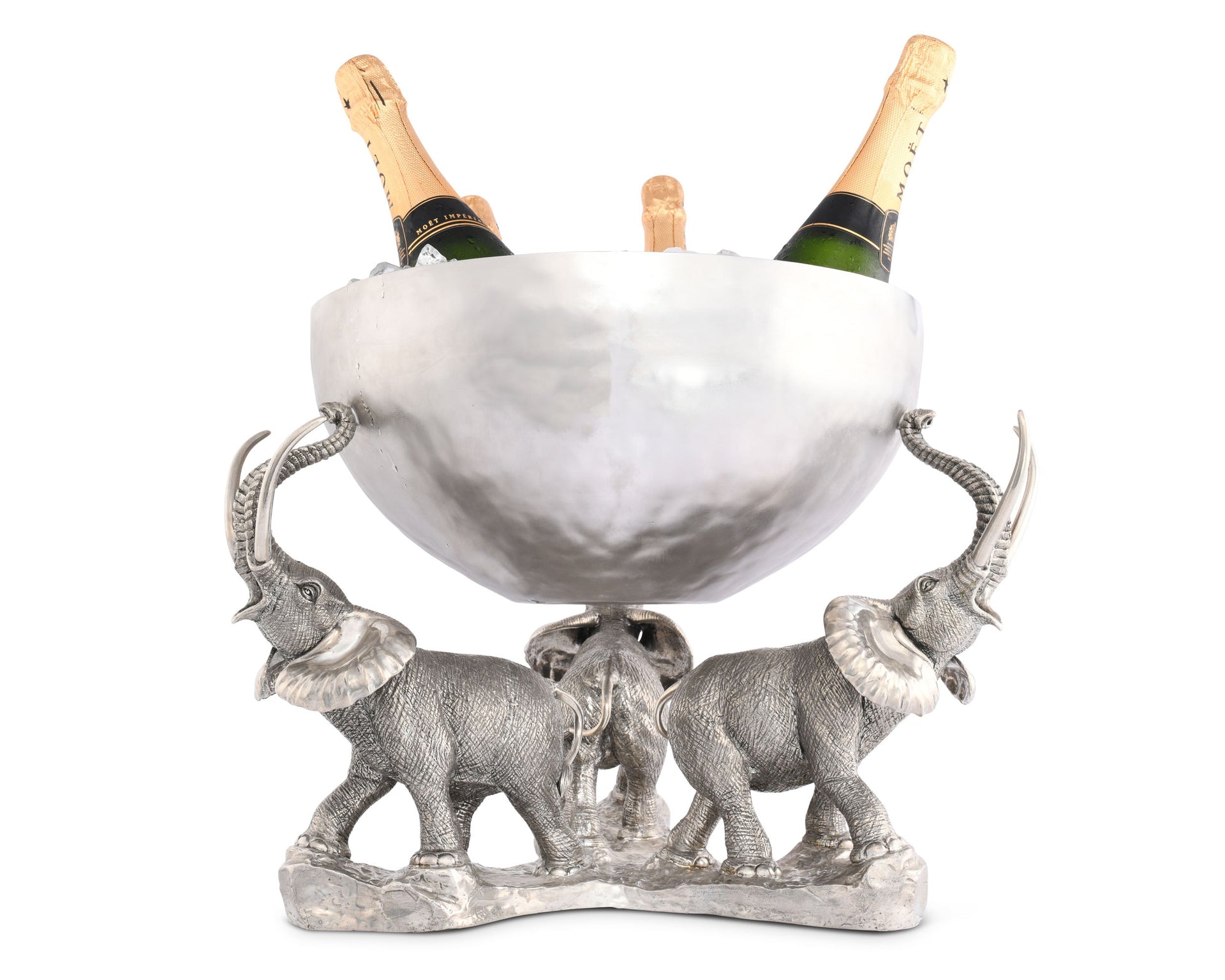 PEWTER ELEPHANT TRIO ICE / PUNCH TUB STAINLESS