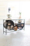 Iron And Glass Circles Console Table