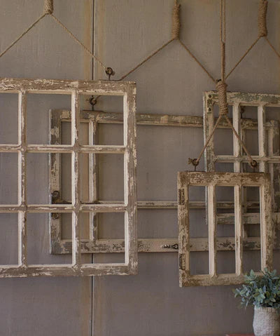 Window Frame Wall Art - Set of 4