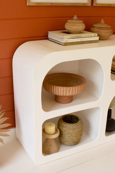 White Wood Console Table
