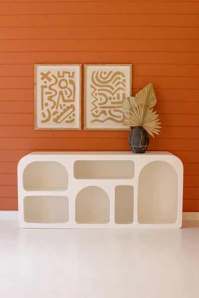 White Wood Console Table