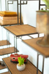 Set of 14 Wood and Metal Shelves