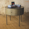 Round Metal Storage Display With Doors
