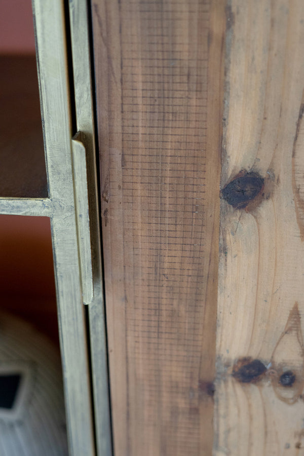 WOOD AND METAL CABINET