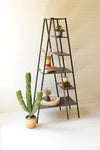 Black Metal Ladder Shelving Unit