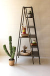 Black Metal Ladder Shelving Unit