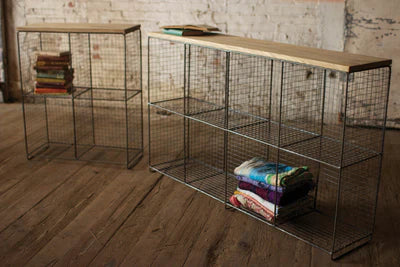 Cubby Console With Wooden Top
