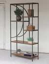Wood And Metal Shelving Unit With Demilume Detail