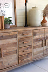 Wooden Chest With 4 Doors And 4 Drawers