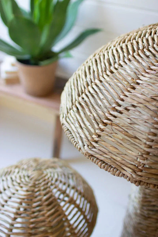 Champignon Woven Seagrass Mushrooms - Set of 2 - Gifts for You 'n Me
