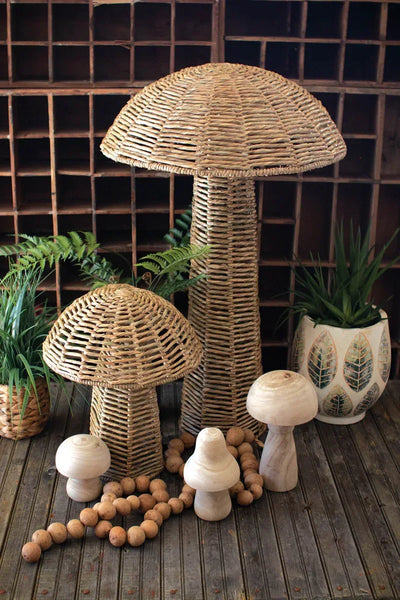 Champignon Woven Seagrass Mushrooms - Set of 2
