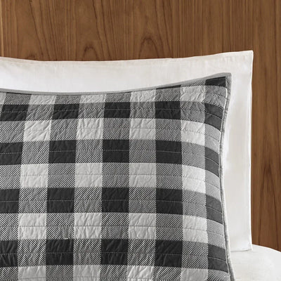 Check Oversized Quilt Mini Set - Gray