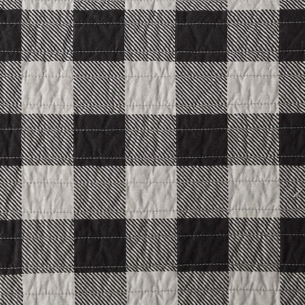 Check Oversized Quilt Mini Set - Gray - Gifts for You 'n Me