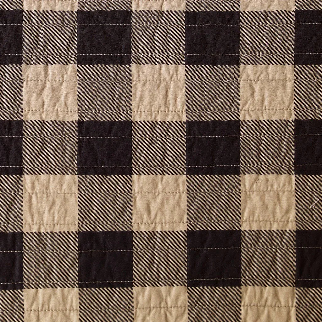 Check Oversized Quilt Mini Set - Tan - Gifts for You 'n Me
