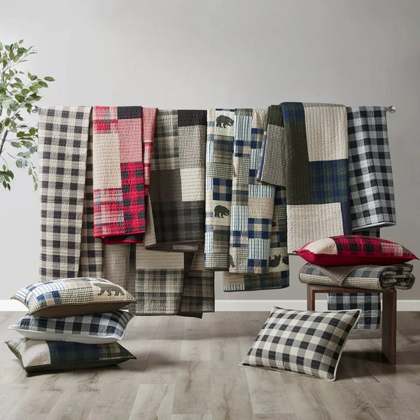 Check Oversized Quilt Mini Set - Tan - Gifts for You 'n Me