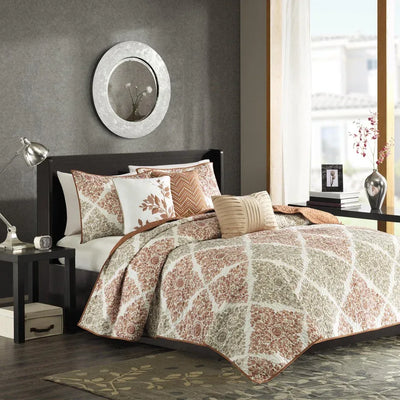 Claire 6 Piece Reversible Coverlet Set - Multi