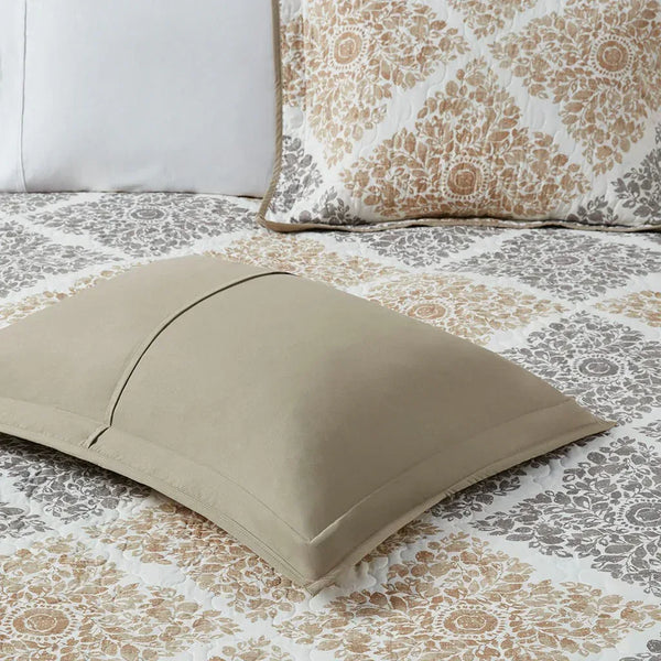 Claire 6 Piece Reversible Coverlet Set - Neutral - Gifts for You 'n Me