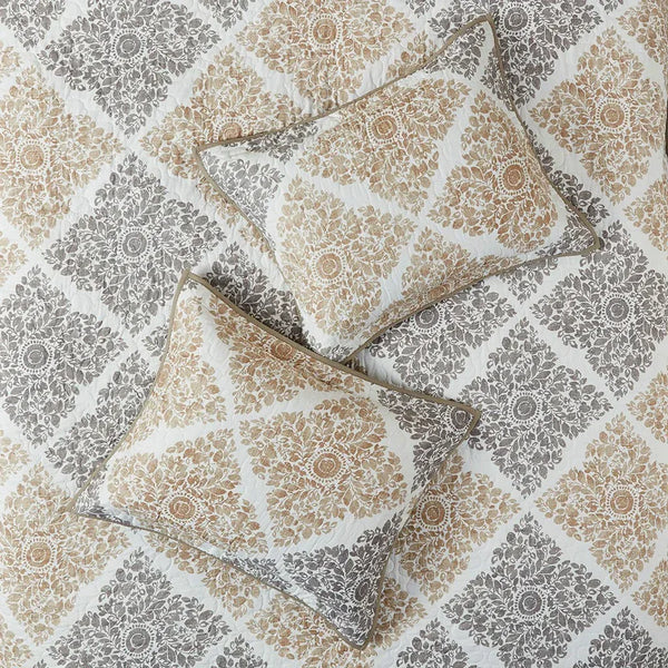 Claire 6 Piece Reversible Coverlet Set - Neutral - Gifts for You 'n Me