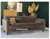 Velvet Sofa With Two Bolster Pillows By Kalalou