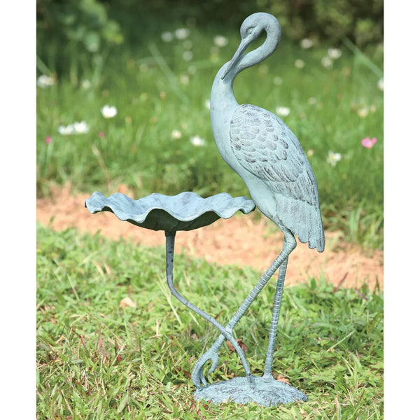 Crane Birdbath - Gifts for You 'n Me