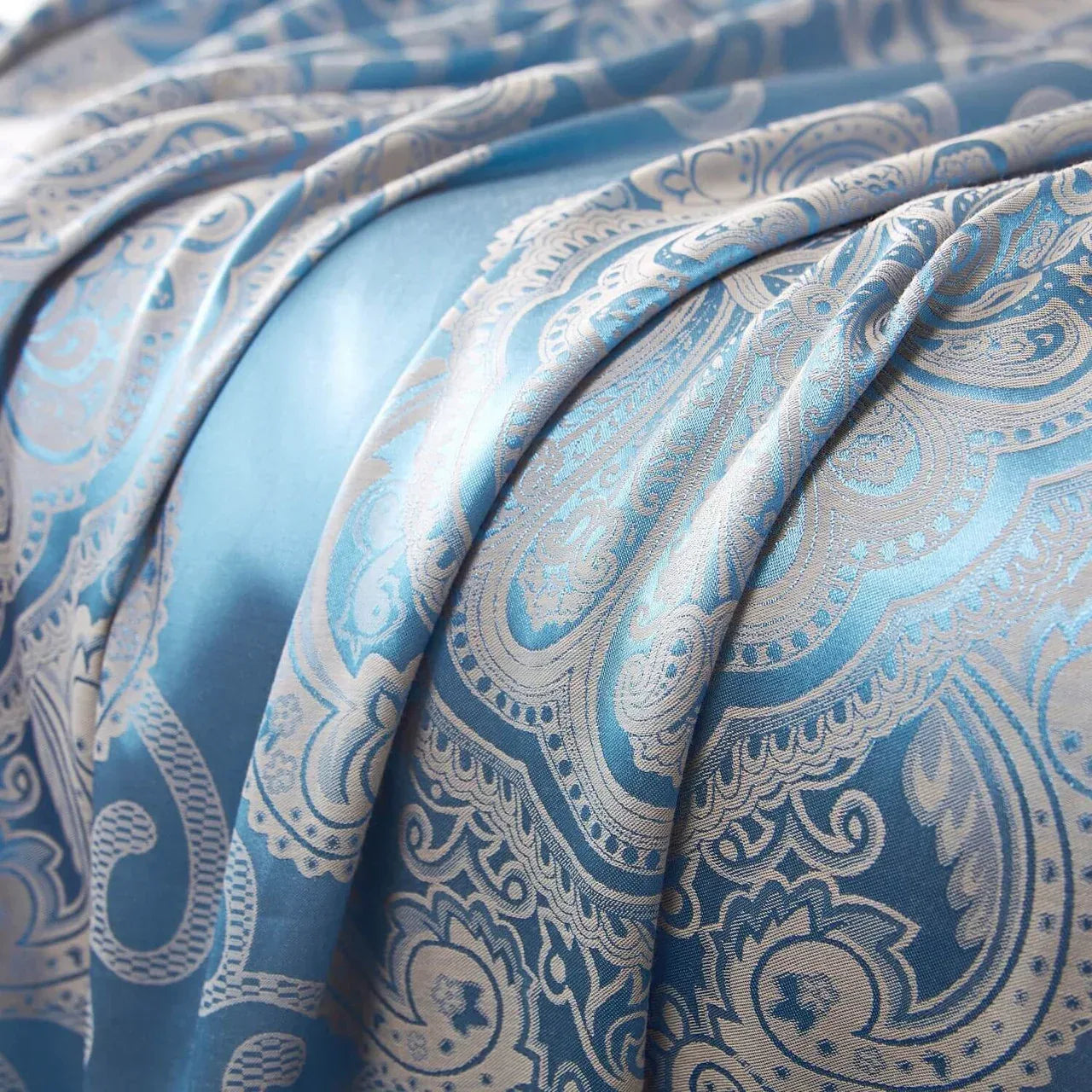 Curtains Damask Jacquard Grommet Semi-Blackout, Caen by Dolce-Mela 60x100